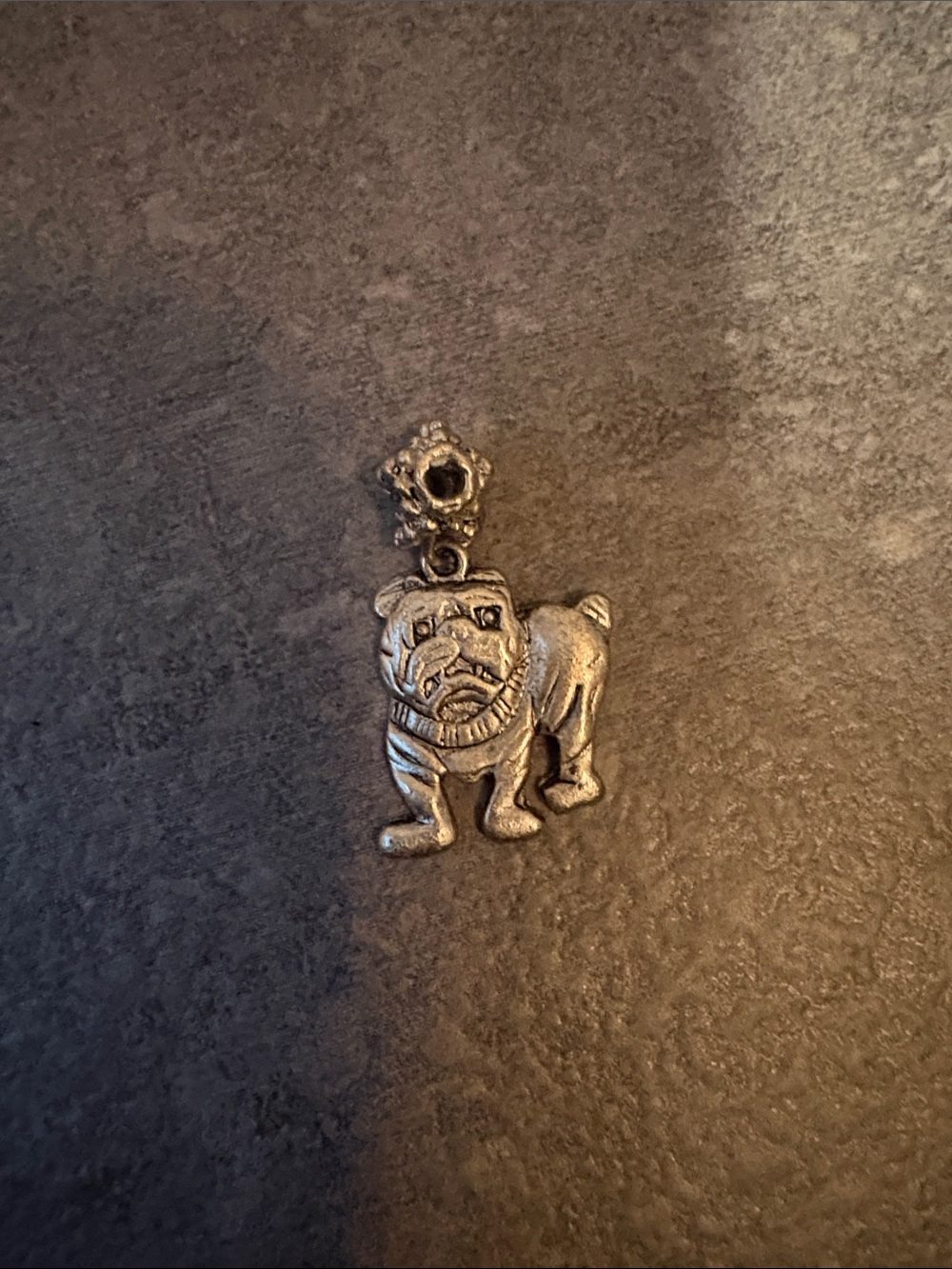 Georgia Bulldog Steeling silver Pendant Charm
